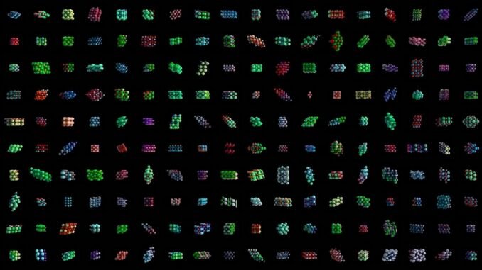 Microsoft advances materials discovery with MatterGen Illustration of new compounds being tested to illustrate the MatterGen diffusion model from Microsoft that uses AI to speed up materials discovery.