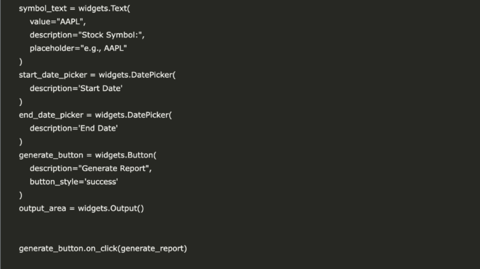 FinData Explorer: A Step-by-Step Tutorial Using BeautifulSoup, yfinance, matplotlib, ipywidgets, FinData Explorer: A Step-by-Step Tutorial Using BeautifulSoup, yfinance, matplotlib, ipywidgets, and fpdf for Financial Data Extraction, Interactive Visualization, and Dynamic PDF Report Generation