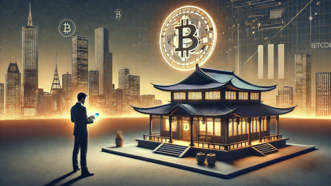 HK Asia Holdings Buys One Bitcoin and Its Stocks Surge AI generated image of an Asian customer buying BTC