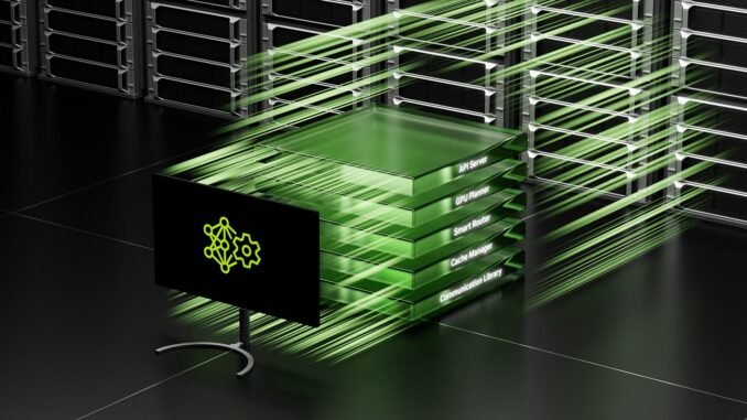 Scaling AI inference with open-source efficiency Illustration of the NVIDIA Dynamo open-source inference software designed to accelerate and scale reasoning models within AI factories with support for disaggregated serving and more.