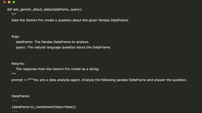 Tutorial to Create a Data Science Agent: A Code Implementation Tutorial to Create a Data Science Agent: A Code Implementation using gemini-2.0-flash-lite model through Google API, google.generativeai, Pandas and IPython.display for Interactive Data Analysis