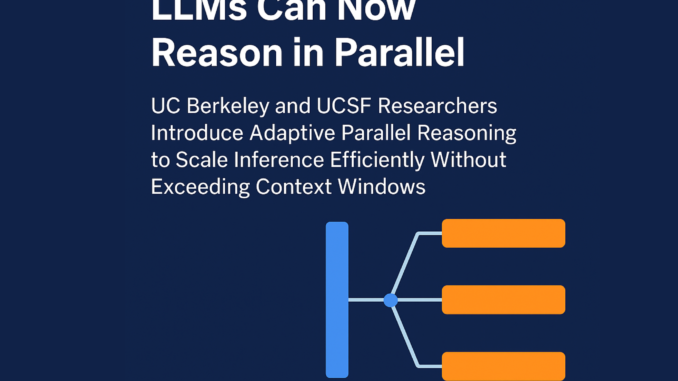 LLMs Can Now Reason in Parallel: UC Berkeley and UCSF LLMs Can Now Reason in Parallel: UC Berkeley and UCSF Researchers Introduce Adaptive Parallel Reasoning to Scale Inference Efficiently Without Exceeding Context Windows