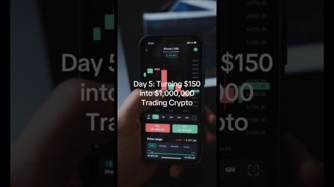 Day 5: Turning $150 into $1,000,000 Trading Crypto 📈 #shorts