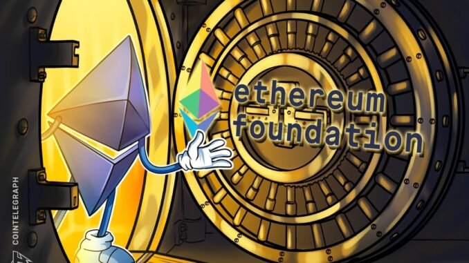 Ethereum Foundation rolls out new treasury policy Ethereum Foundation rolls out new treasury policy