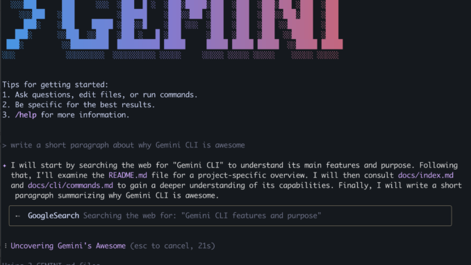 Google AI Releases Gemini CLI: An Open-Source AI Agent for Google AI Releases Gemini CLI: An Open-Source AI Agent for Your Terminal