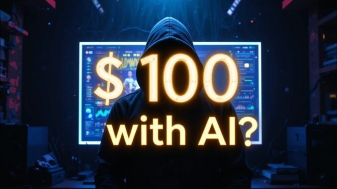 How to make your first 100$ with AI, Beginner's Guide, 3 Easy Side Hustles.