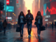 3 People Walking in the City While Busy Using the Phones