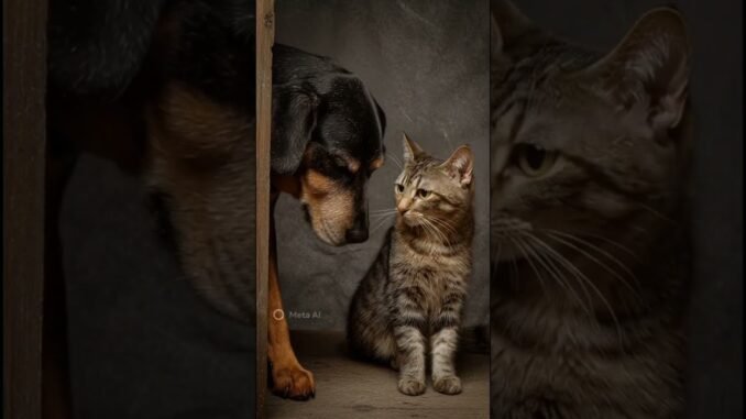 Best friend🐶🐈 #cat #cute #news #animals #ai #ติดกระแส #สัตว์โลกน่ารัก #สัตว์เลี้ยง