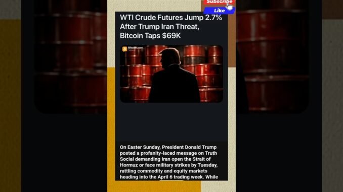 🔥 Breaking Crypto news: After Trump Iran Threat Bitcoin Taps $69k