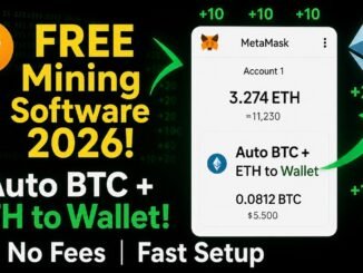 FREE Crypto Wallet Mining Software | Tutorial | BTC / ETH Mining PC / 2026 | Tutorial