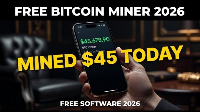 Found a Free Bitcoin Mining Software — No GPU Needed in 2026!