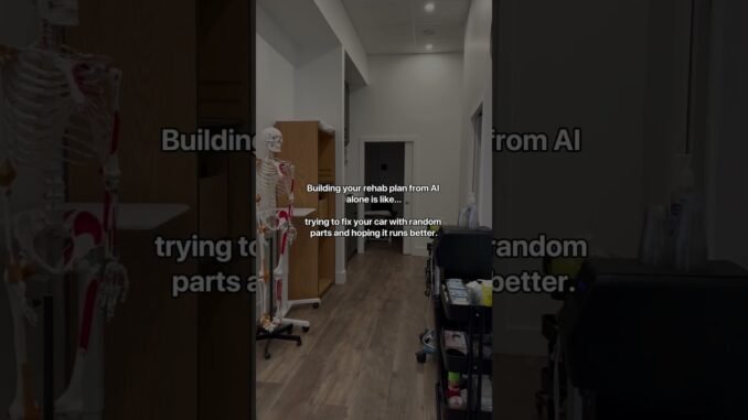 Think AI can guide your rehab? It might help, but it shouldn’t replace proper assessment. 🤔