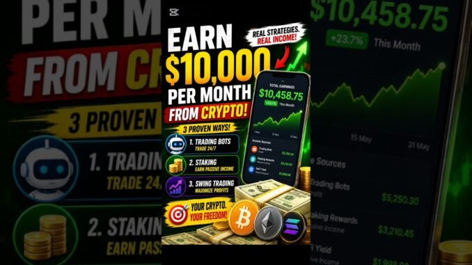 Earn $10000 Per Month From Crypto #cardano #crypto #cryptocurrency  #cryptonews #cryptotrading