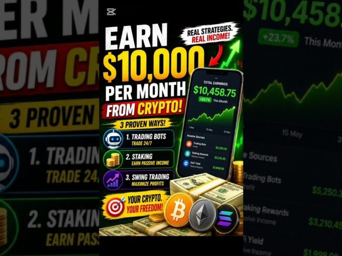 Earn $10000 Per Month From Crypto #cardano #crypto #cryptocurrency  #cryptonews #cryptotrading