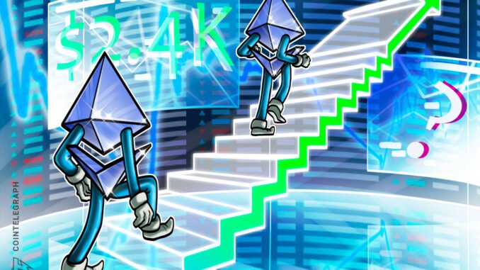 Ethereum Whales Accumulate Aggressively as ETH Price Rises to $2.4K