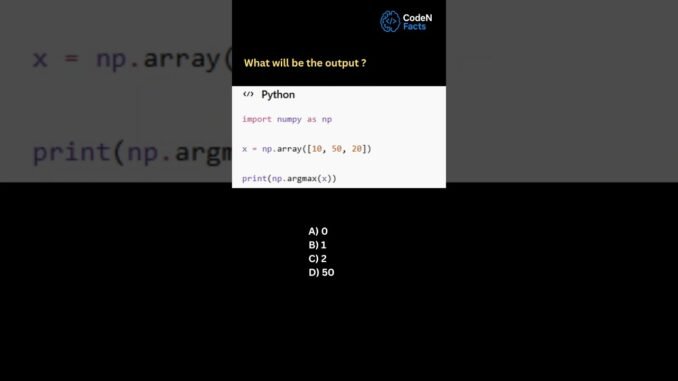 Python Coding Quiz for Data Science Beginners #shorts #ytshorts #coding #python #ai #yt