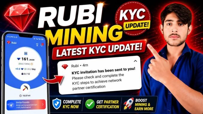 Rubi Mining KYC Update | KYC Live Process Full Guide Step By Step