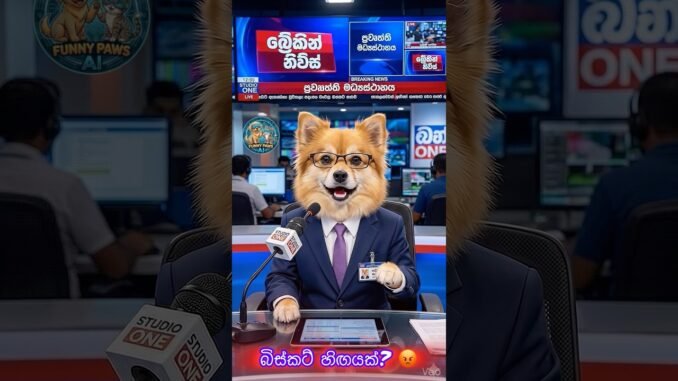 අද රෑ විශේෂ පුවත්! 🐾📺 | Funny AI Dog News Reporter #Shorts #FunnyPawsAI