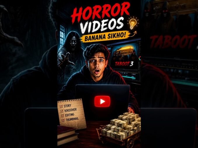 AI Se Horror Videos Kaise Banaye? 😨 Complete YouTube Guide 2026p