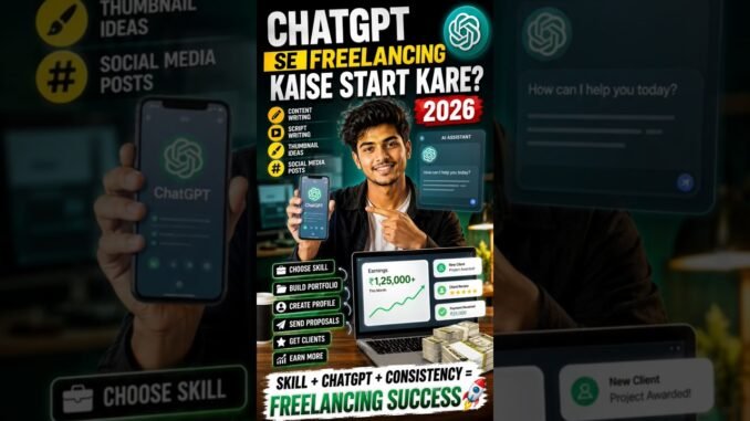 ChatGPT Se Online Earning 💸 Freelancing Roadmap For Beginners #viral #shortsfeed #tech #onlineearn