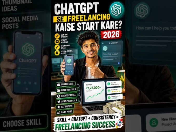 ChatGPT Se Online Earning 💸 Freelancing Roadmap For Beginners #viral #shortsfeed #tech #onlineearn