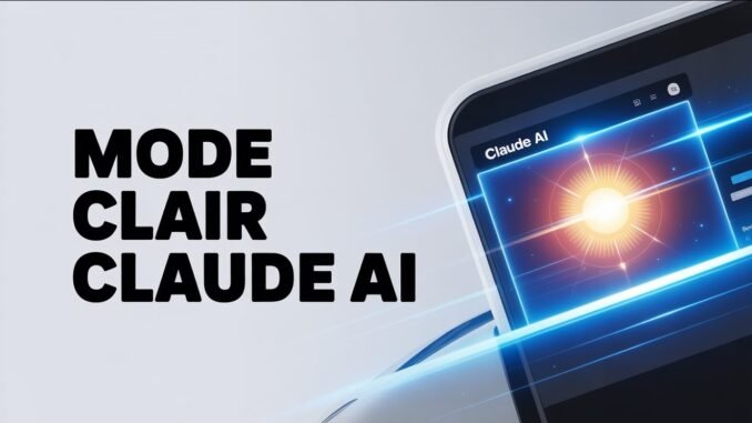 Comment Activer Le Mode Clair Sur Claude AI ( Guide Complet )