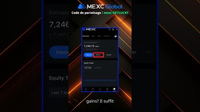 Comment vendre vos cryptos facilement sur MEXC (Guide Débutant)