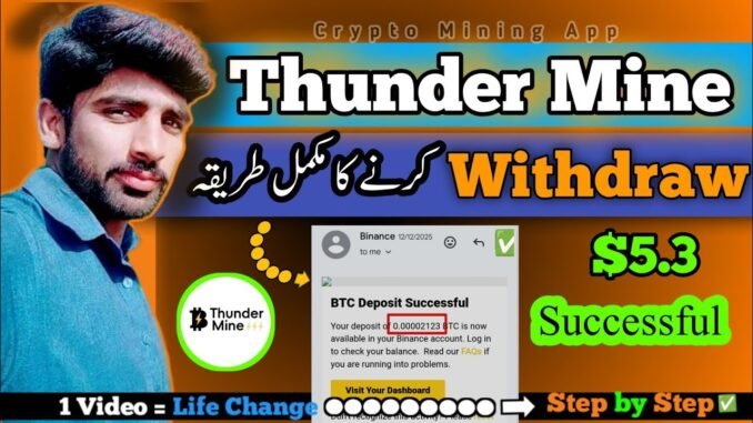 New Crypto Mining Application | Thunder Mine Cloud Mining App | Thunder Mine Invitation Code