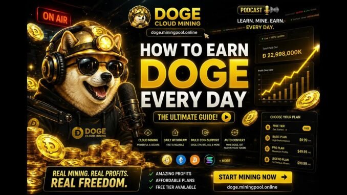 FREE DOGE Cloud Mining Tutorial 2026 🚀 Beginner's Step-by-Step Guide | Deposit, Mine & Withdraw
