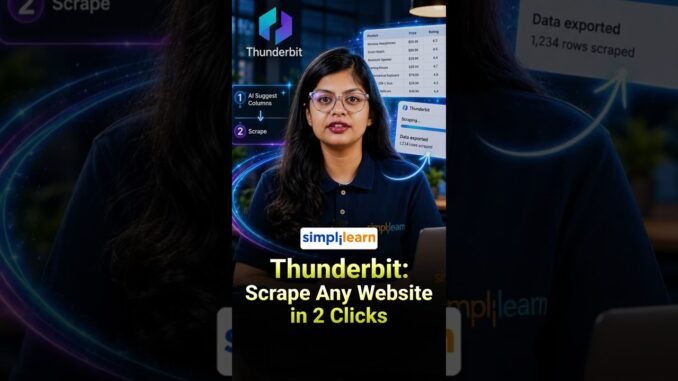 Thunderbit AI Tutorial For Beginners | How To Use Thunderbit For Web Scrapping |#Shorts #Simplilearn