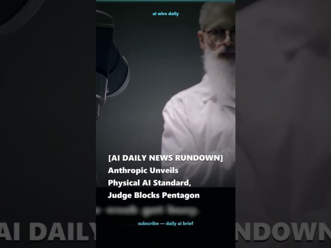 [AI DAILY NEWS RUNDOWN] Anthropic Unveils Physical AI Standard, Judge Blocks Pentagon Bla #Shorts