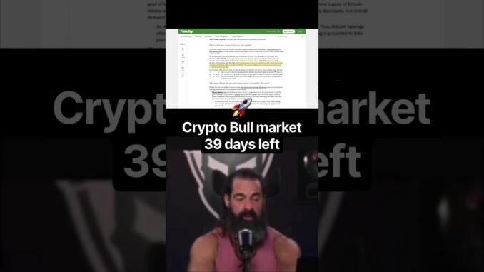 Only 39 days left? Bitcoin's next big move starts now. #crypto #news #investment
