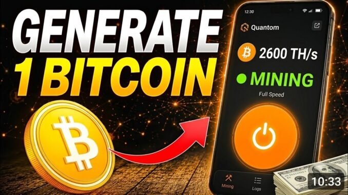 Watch Me GENERATE 1 BITCOIN Mining On Phone - in 2026🔥