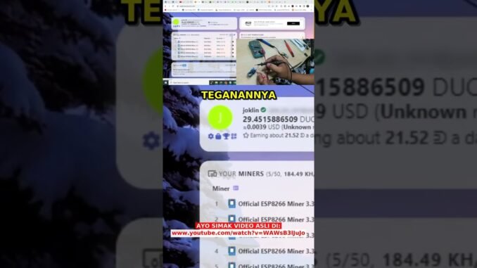 99% Pemula Hancur Karena Lalai Ini! | Mining Esp8266 Duinocoin #shorts