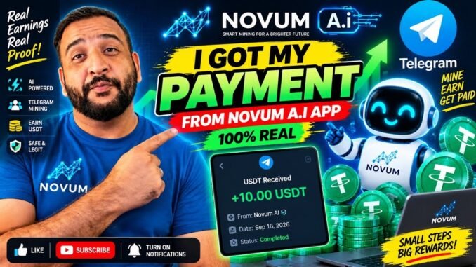 Novum AI Mining — FIRST WITHDRAWAL RECEIVED! 💸🔥