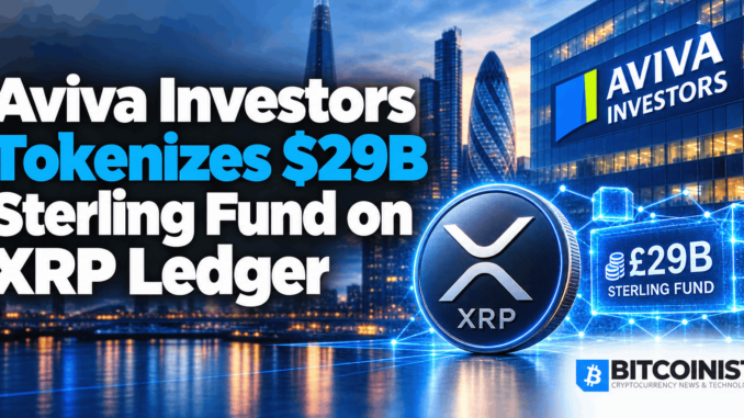 Aviva Investors Tokenizes $29B Sterling Fund on XRP Ledger