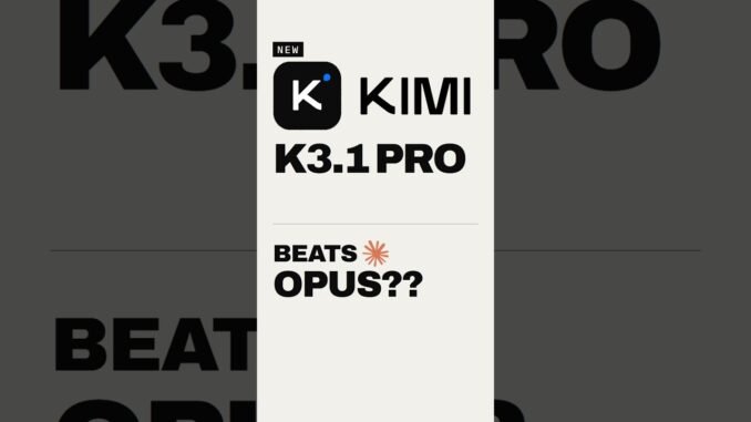 *NEW* KIMI K3.1 PRO is LIVE #ai #claude #ainews