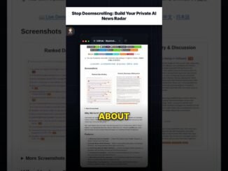 Stop Doomscrolling: Build Your Private AI News Radar
