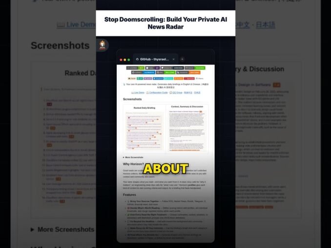 Stop Doomscrolling: Build Your Private AI News Radar